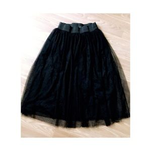 Black tulle skirt